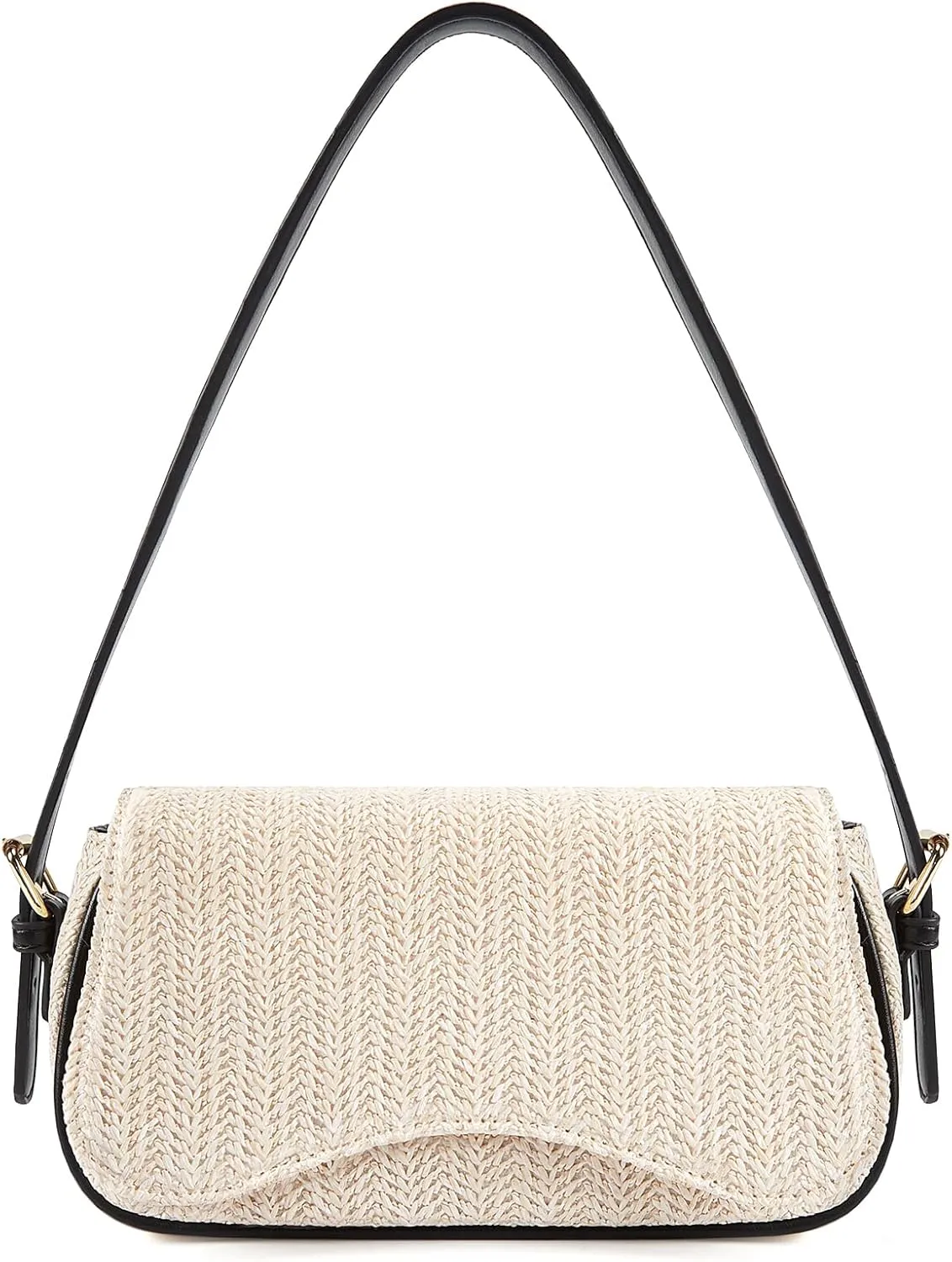 Missnine Shoulder Bag for Women Small Purse Trendy Clutch Hobo Bag Vegan Leather Mini Handbag with Zipper Closure