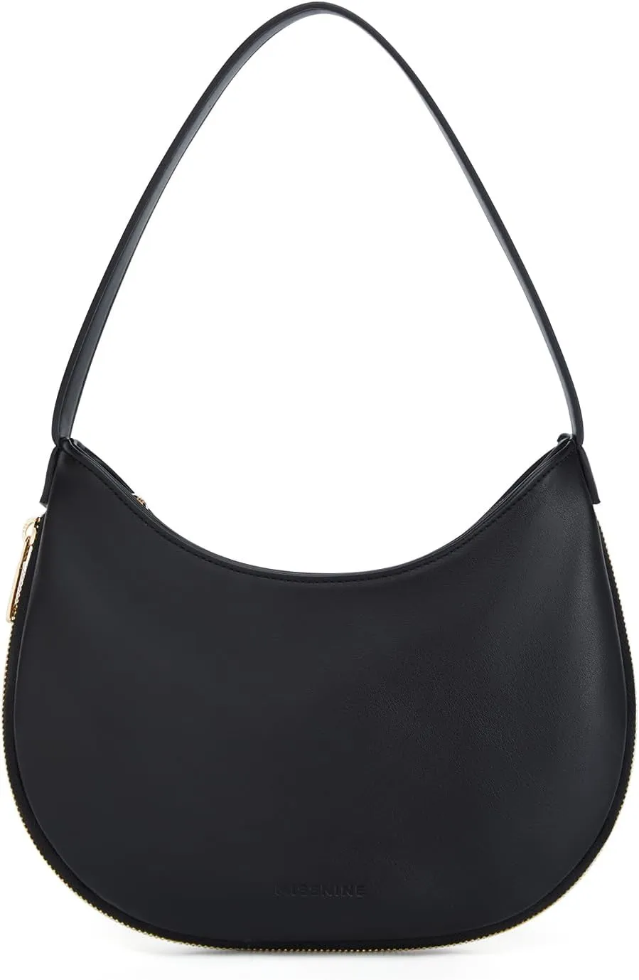 Missnine Shoulder Bag for Women Small Purse with Expansion Zipper Crescent Clutch Purse Vegan Leather Hobo Bag Trendy Handbag