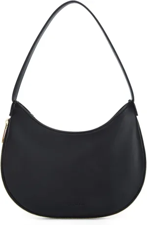 Missnine Shoulder Bag for Women Small Purse with Expansion Zipper Crescent Clutch Purse Vegan Leather Hobo Bag Trendy Handbag