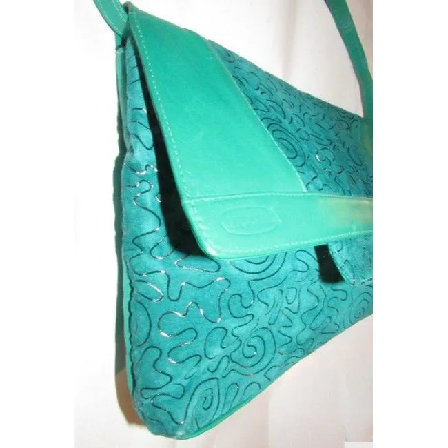 Missoni Shoulder Bag Clutch Xl Abstract Metallic Print Suedeleather Two Way Shoulder Bagclutch Teale