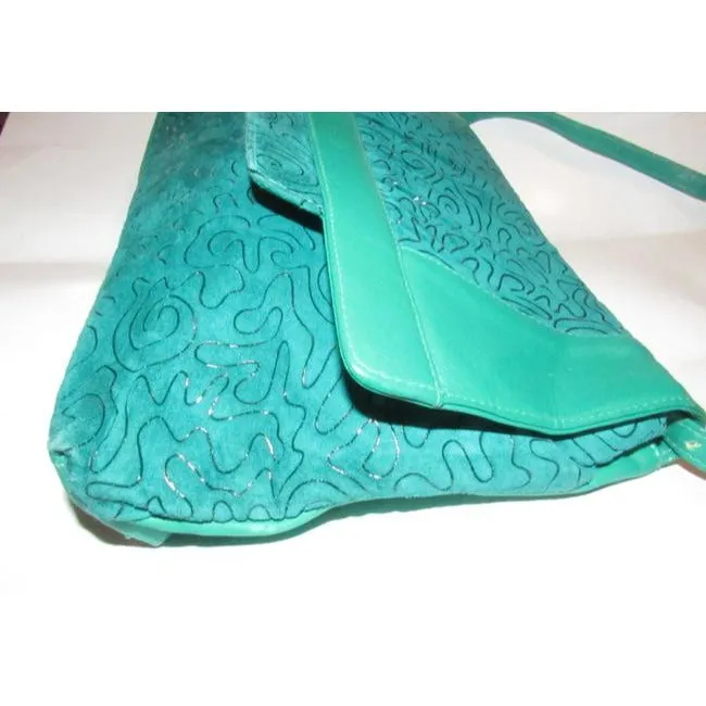 Missoni Shoulder Bag Clutch Xl Abstract Metallic Print Suedeleather Two Way Shoulder Bagclutch Teale