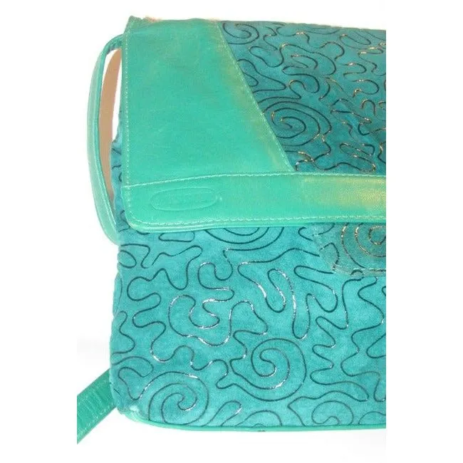 Missoni Shoulder Bag Clutch Xl Abstract Metallic Print Suedeleather Two Way Shoulder Bagclutch Teale