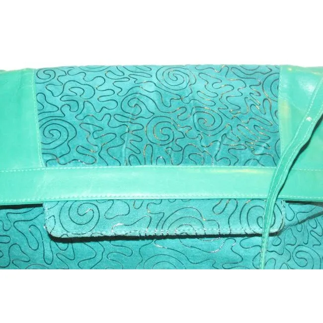 Missoni Shoulder Bag Clutch Xl Abstract Metallic Print Suedeleather Two Way Shoulder Bagclutch Teale