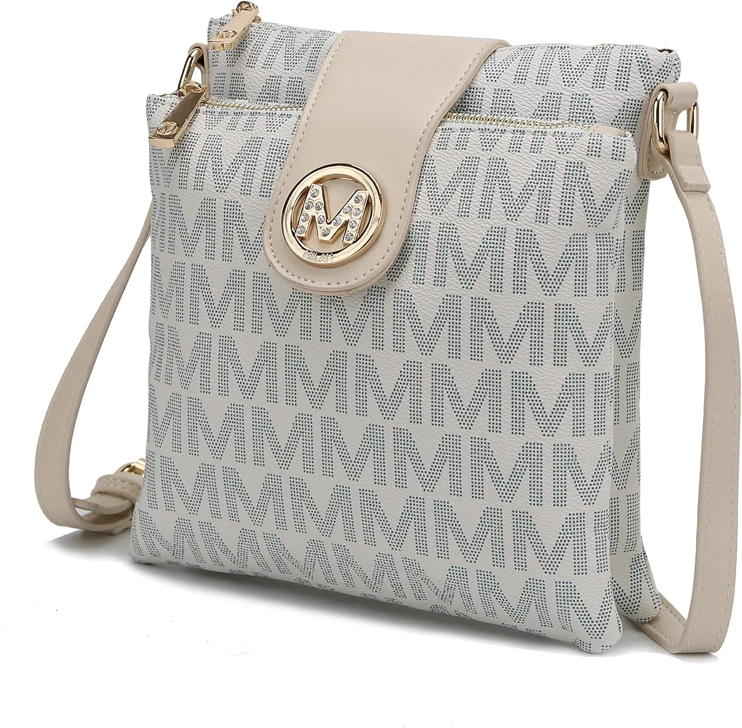 MKF Collection Crossbody Bags for women, Signature Crossover bag Adjustable strap Messenger Cross body handbag Purse