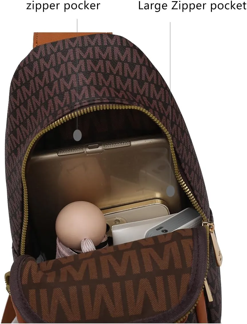 MKF Collection Sling Bag for Women, Trendy Shoulder bag Crossover Backpack Purses Fanny Pack