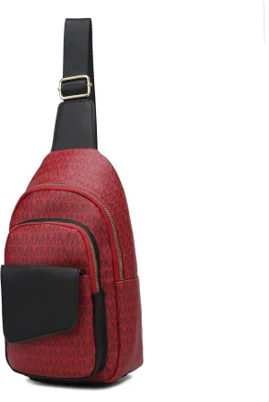 MKF Collection Sling Bag for Women, Trendy Shoulder bag Crossover Backpack Purses Fanny Pack