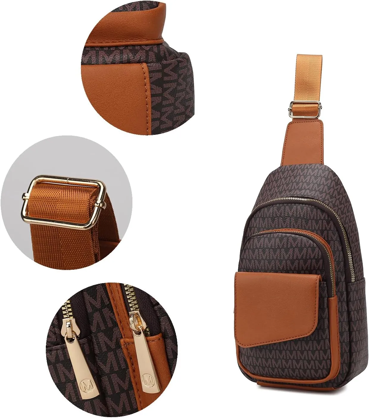 MKF Collection Sling Bag for Women, Trendy Shoulder bag Crossover Backpack Purses Fanny Pack