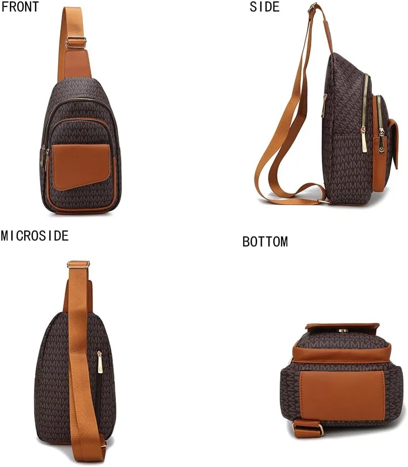 MKF Collection Sling Bag for Women, Trendy Shoulder bag Crossover Backpack Purses Fanny Pack