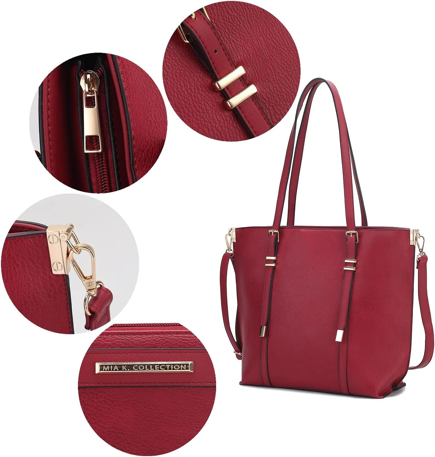MKF Collection Tote Bag & Wallet for Women, Vegan Leather Handbag Set-Top- Handle Purse By Mia K