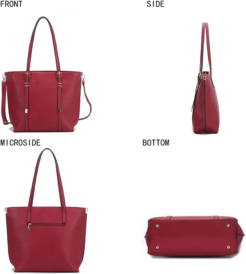 MKF Collection Tote Bag & Wallet for Women, Vegan Leather Handbag Set-Top- Handle Purse By Mia K