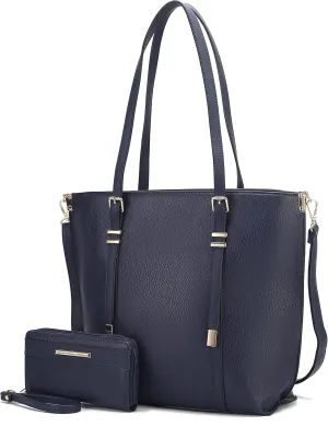 MKF Collection Tote Bag & Wallet for Women, Vegan Leather Handbag Set-Top- Handle Purse By Mia K