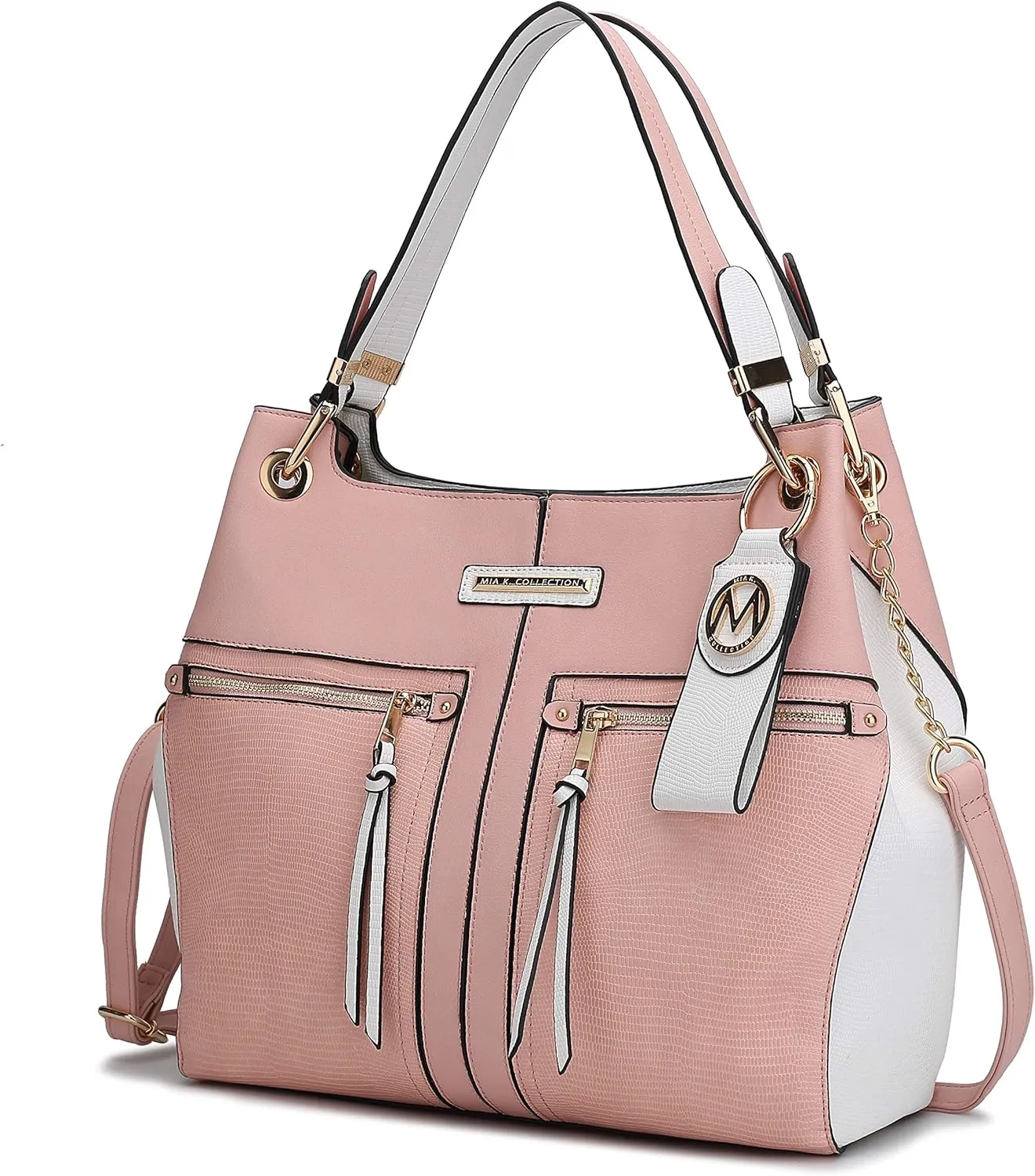 MKF Collection Tote Bag for Women, Vegan Leather Shoulder Bag Handbag Lady Fashion Top Handle Satchel Bag by Mia K