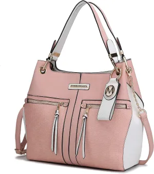 MKF Collection Tote Bag for Women, Vegan Leather Shoulder Bag Handbag Lady Fashion Top Handle Satchel Bag by Mia K
