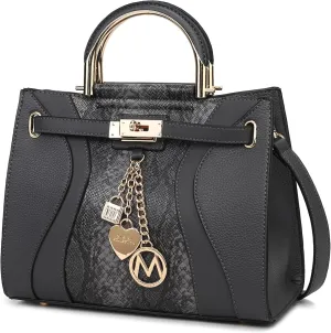 MKF Collection Women's Satchel Bag,Vegan Leather Top Handle Shoulder Bag Handbag Purse by Mia K