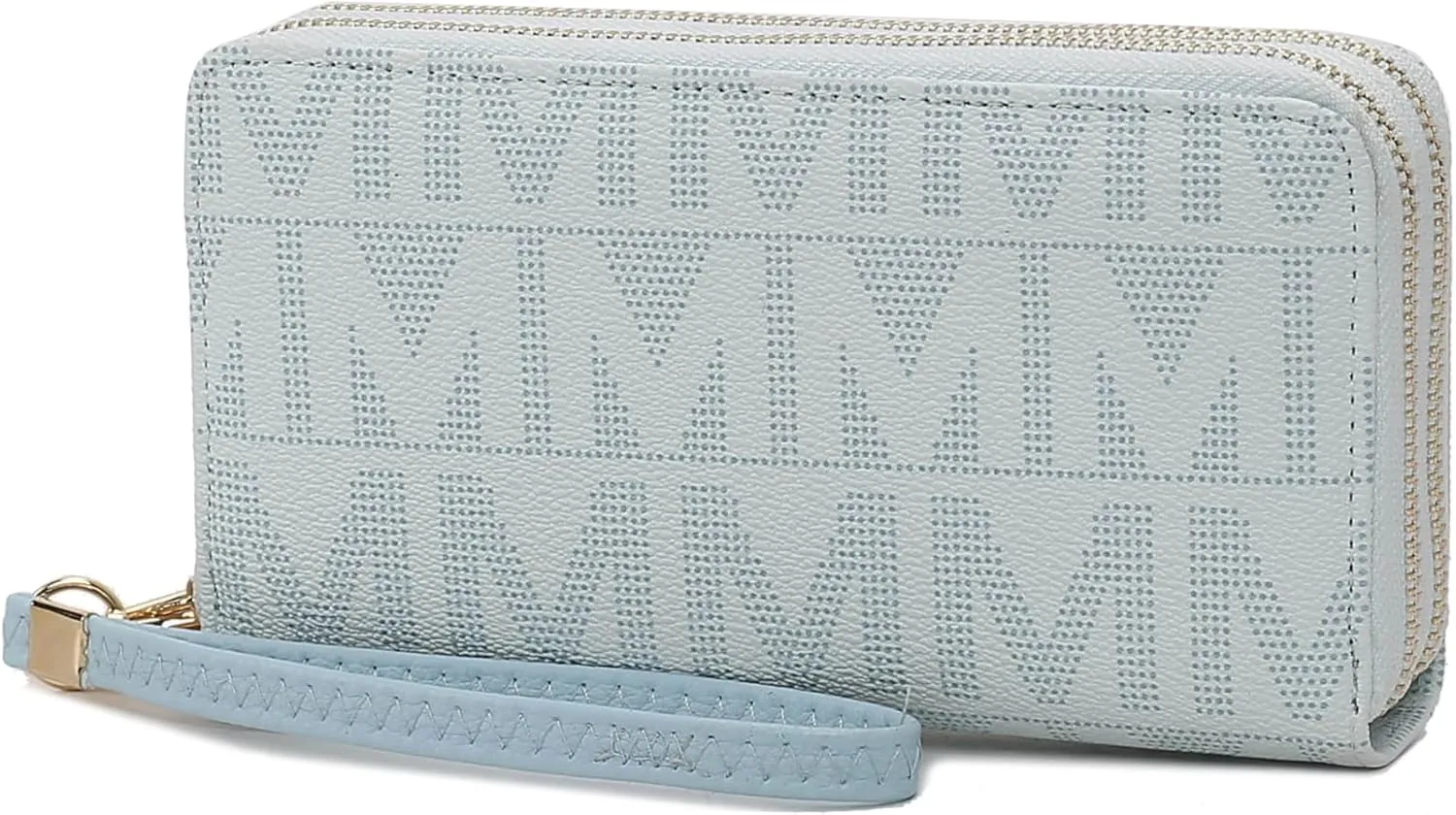MKF Collection Wristlet Wallet for Women, Small Vegan Leather Credit Card Holder with Zipper Coin Pocket Wallet Purse Handbag By Mia K