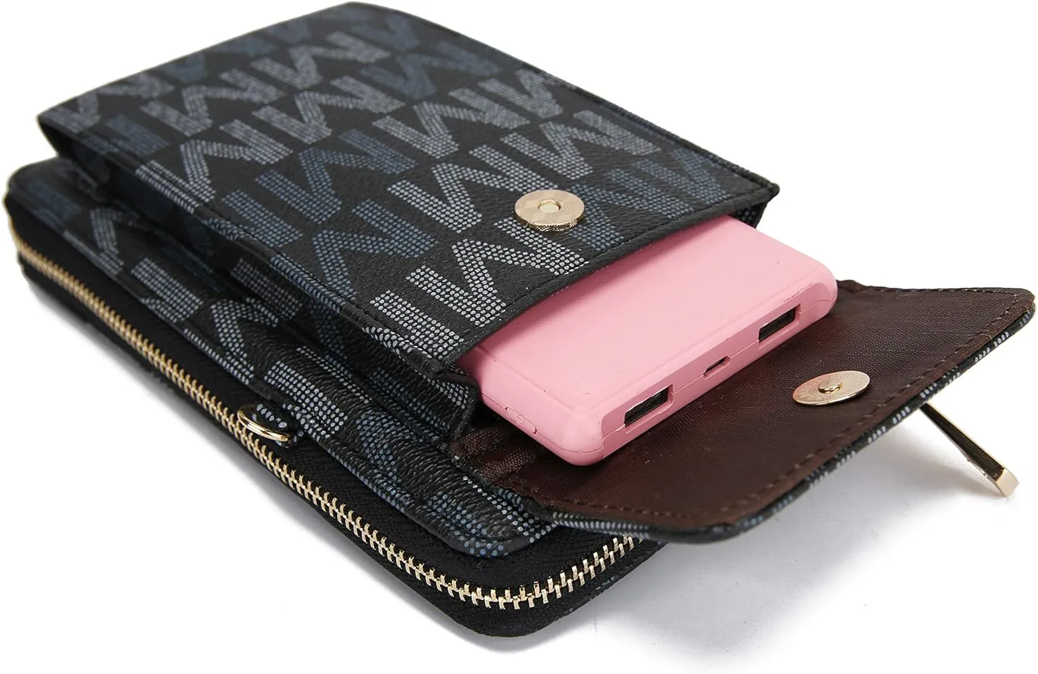 MKF CollectionCrossbody Cellphone Handbag for Women Wallet Purse – PU Leather Multi Pockets Clutch Bag, Wristlet Strap