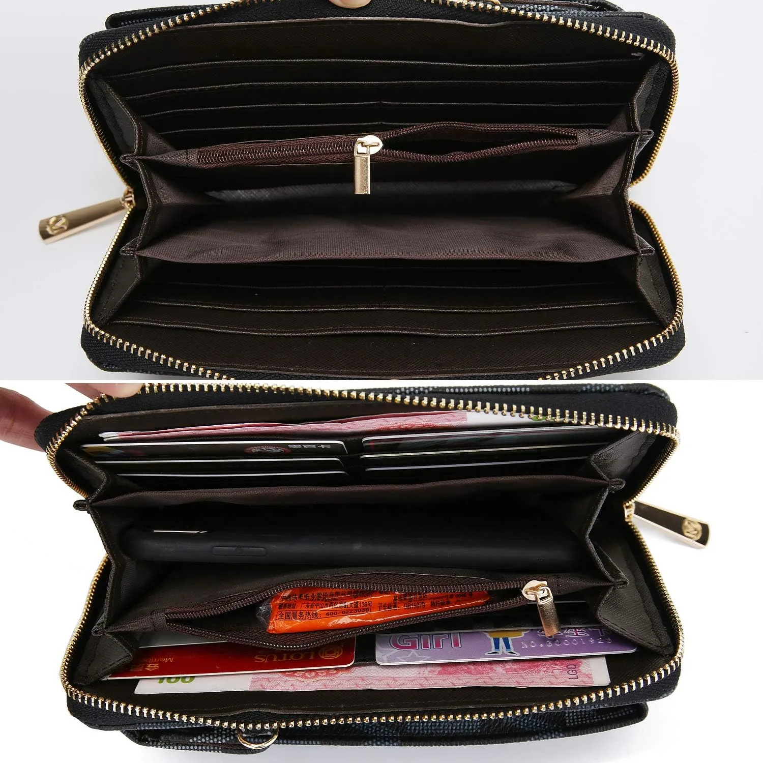 MKF CollectionCrossbody Cellphone Handbag for Women Wallet Purse – PU Leather Multi Pockets Clutch Bag, Wristlet Strap