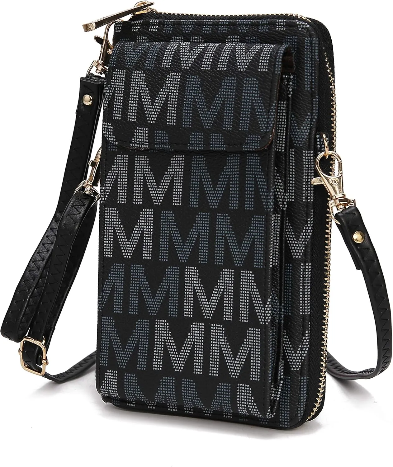 MKF CollectionCrossbody Cellphone Handbag for Women Wallet Purse – PU Leather Multi Pockets Clutch Bag, Wristlet Strap