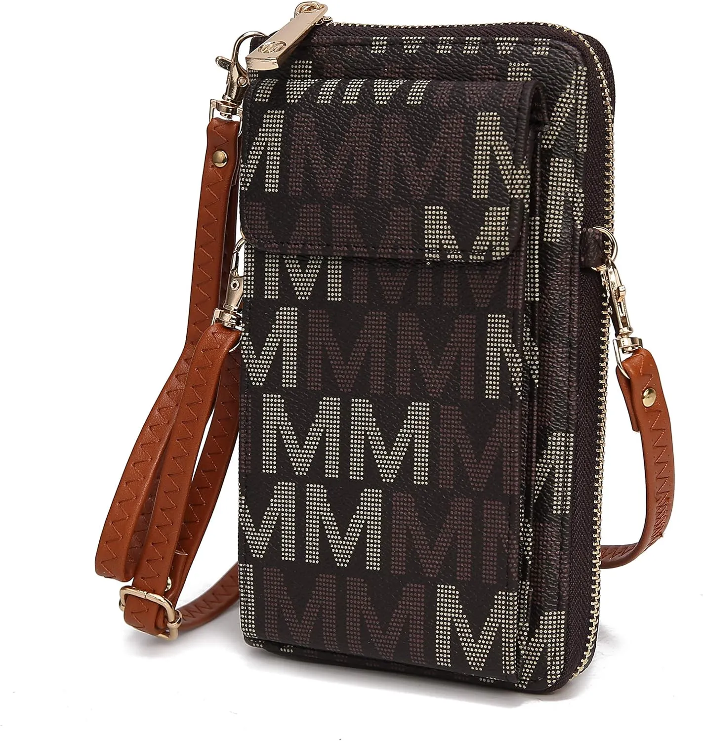 MKF CollectionCrossbody Cellphone Handbag for Women Wallet Purse – PU Leather Multi Pockets Clutch Bag, Wristlet Strap