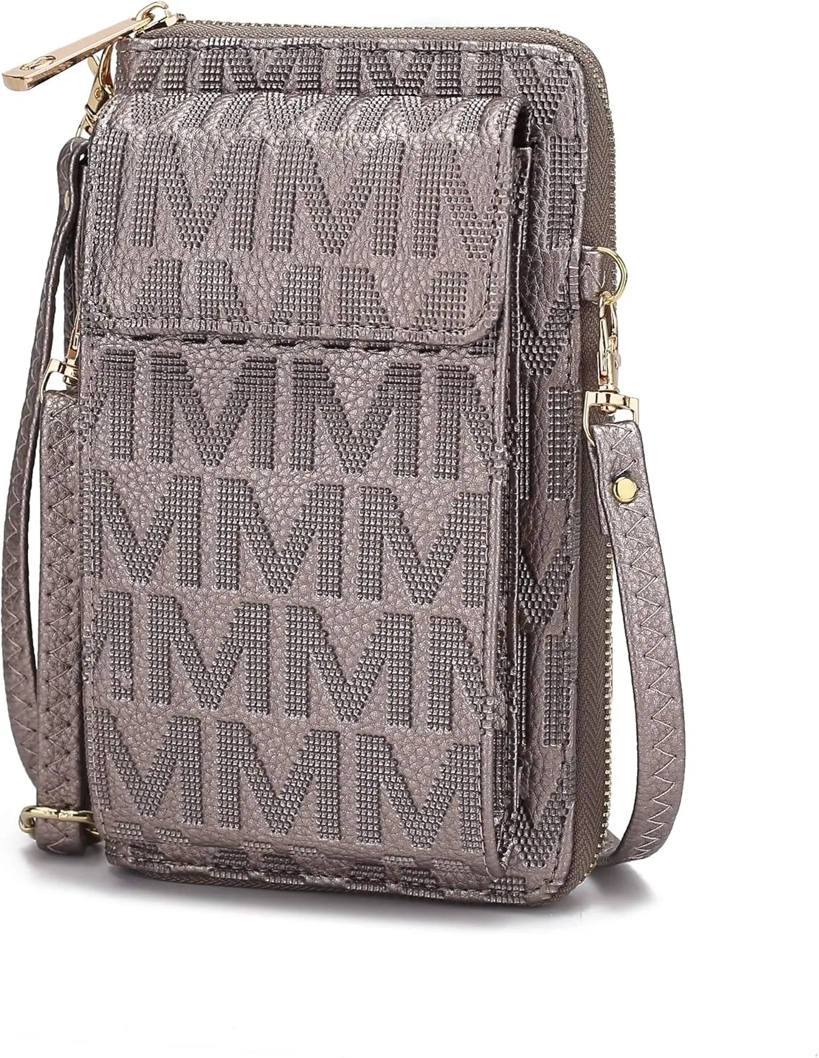 MKF CollectionCrossbody Cellphone Handbag for Women Wallet Purse – PU Leather Multi Pockets Clutch Bag, Wristlet Strap