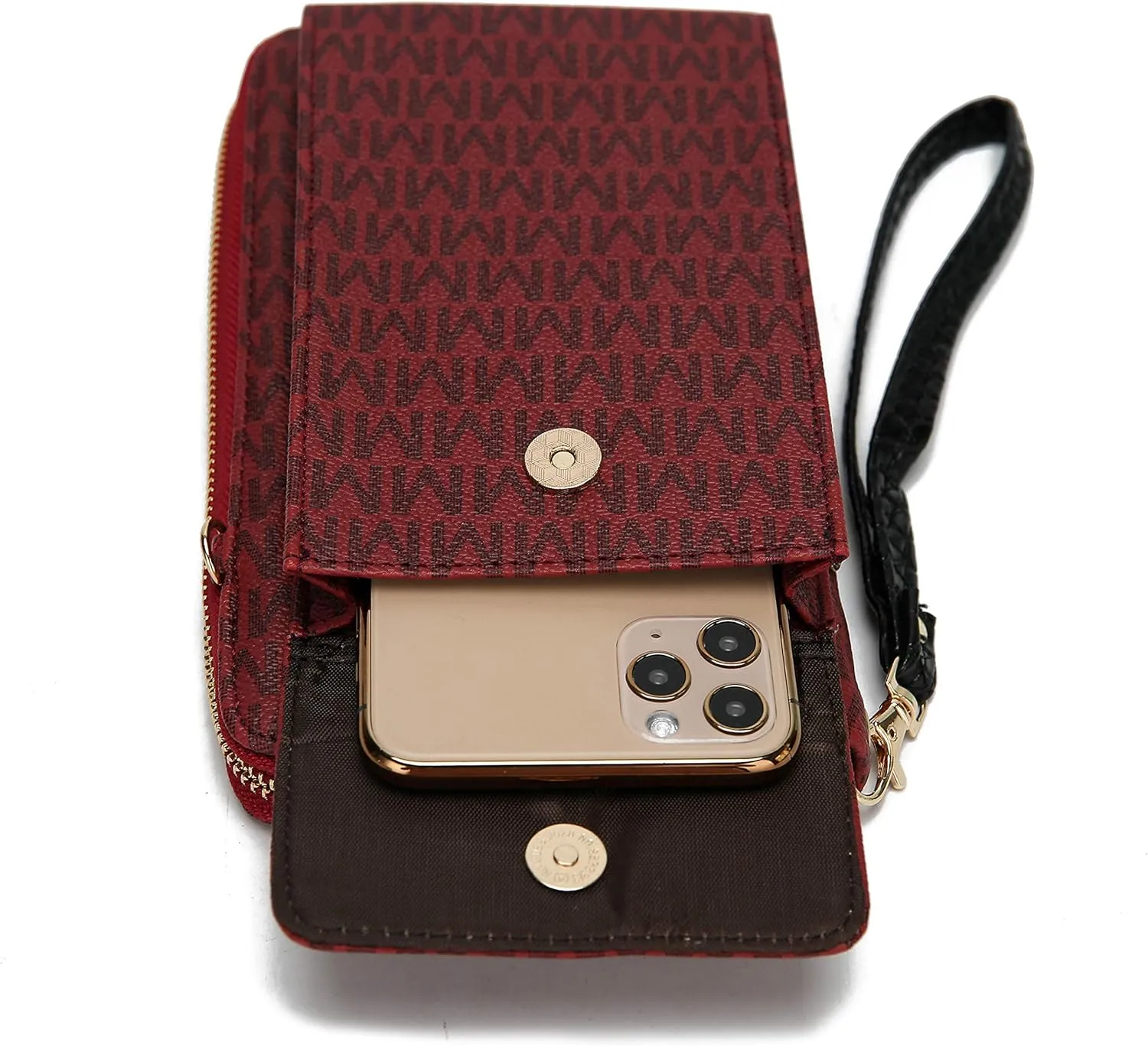 MKF CollectionCrossbody Cellphone Handbag for Women Wallet Purse – PU Leather Multi Pockets Clutch Bag, Wristlet Strap