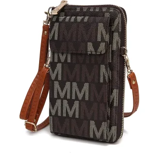 MKF CollectionCrossbody Cellphone Handbag for Women Wallet Purse – PU Leather Multi Pockets Clutch Bag, Wristlet Strap