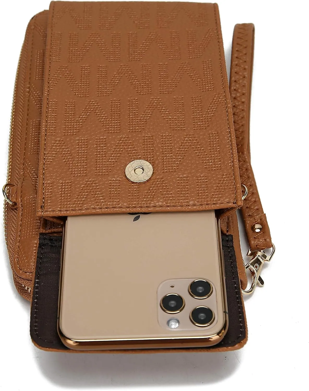 MKF CollectionCrossbody Cellphone Handbag for Women Wallet Purse – PU Leather Multi Pockets Clutch Bag, Wristlet Strap