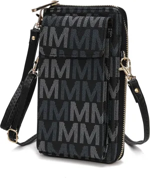 MKF CollectionCrossbody Cellphone Handbag for Women Wallet Purse – PU Leather Multi Pockets Clutch Bag, Wristlet Strap