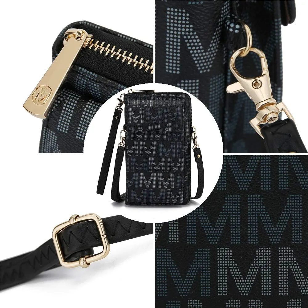 MKF CollectionCrossbody Cellphone Handbag for Women Wallet Purse – PU Leather Multi Pockets Clutch Bag, Wristlet Strap