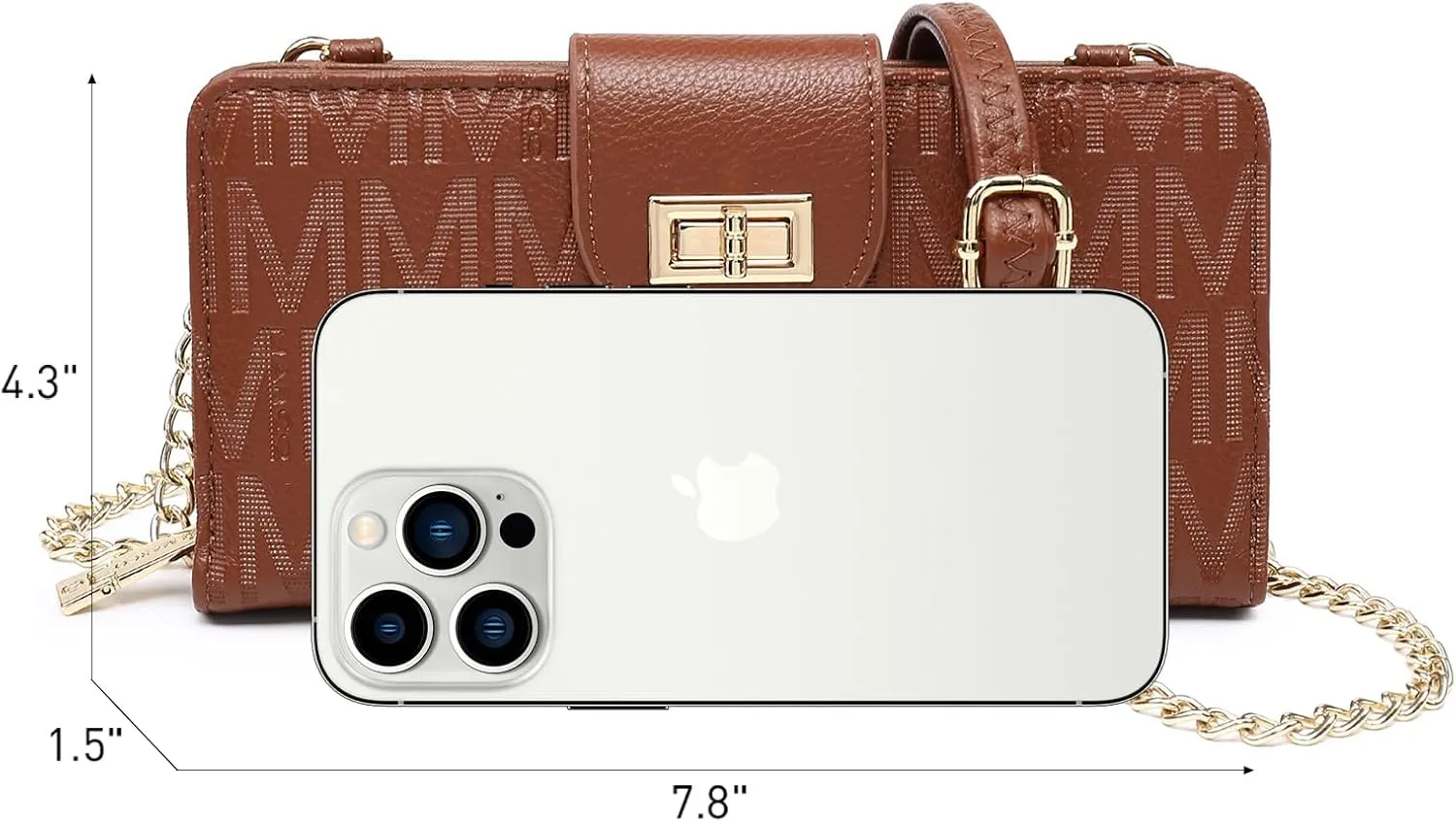 MKP COLLECTION Women Fashion Small Crossbody Shoulder Bag Cell Phone Zip Wallet Purse and Handbags Clutch Credit Card Holder with Chain Strap