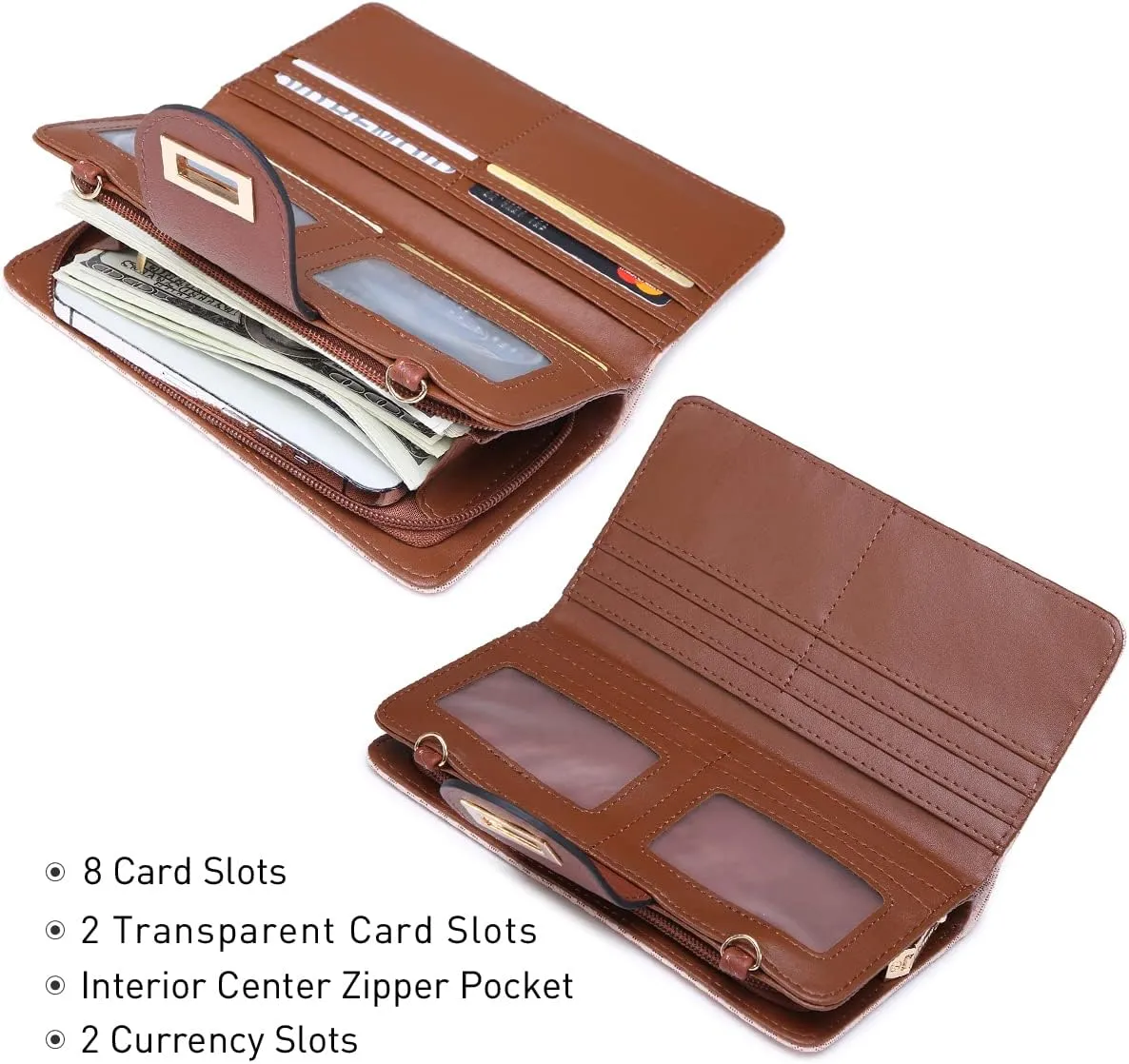 MKP COLLECTION Women Fashion Small Crossbody Shoulder Bag Cell Phone Zip Wallet Purse and Handbags Clutch Credit Card Holder with Chain Strap