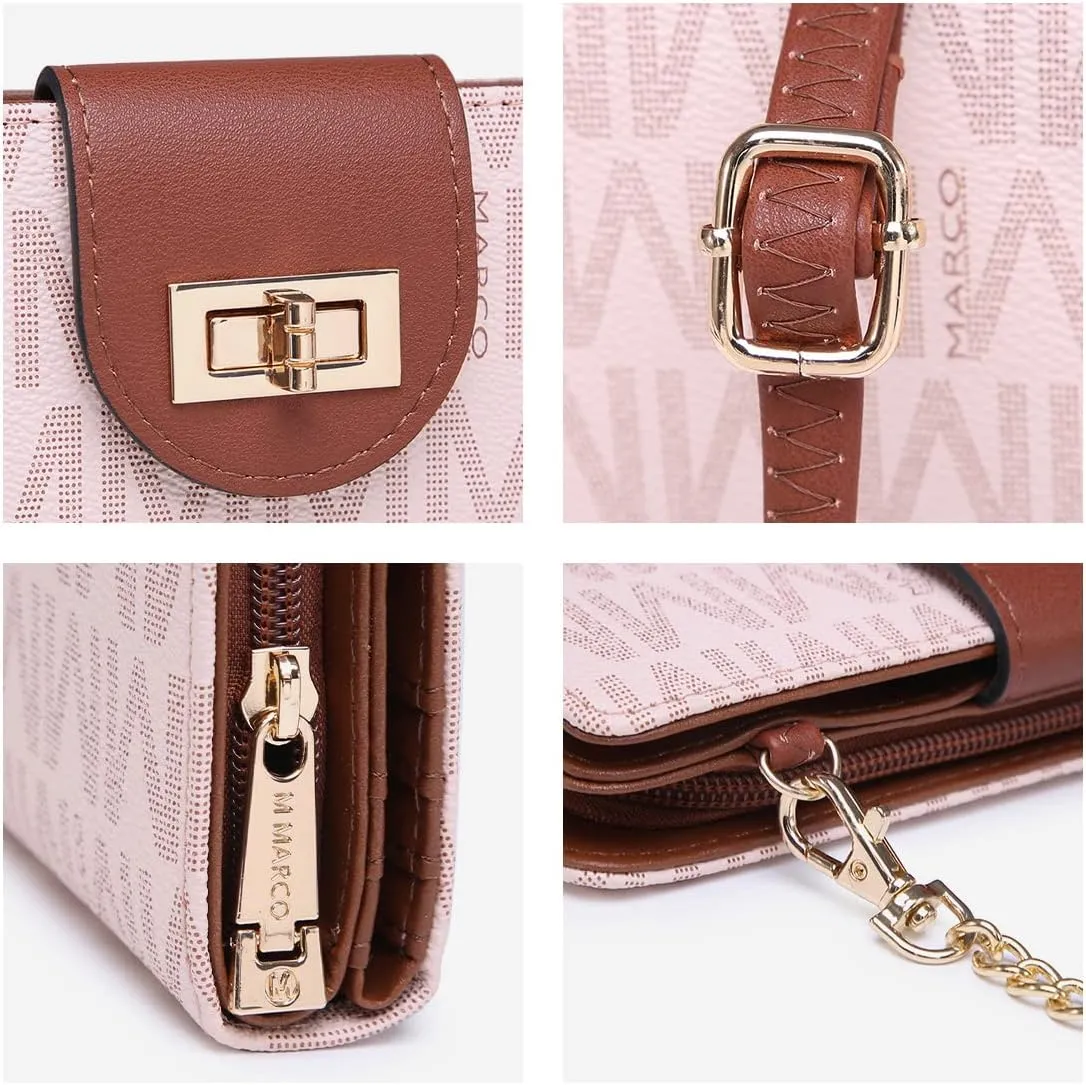 MKP COLLECTION Women Fashion Small Crossbody Shoulder Bag Cell Phone Zip Wallet Purse and Handbags Clutch Credit Card Holder with Chain Strap