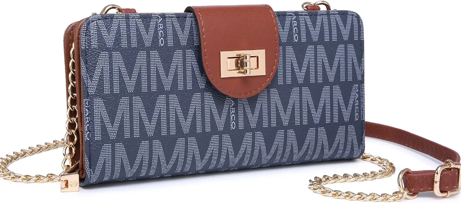 MKP COLLECTION Women Fashion Small Crossbody Shoulder Bag Cell Phone Zip Wallet Purse and Handbags Clutch Credit Card Holder with Chain Strap