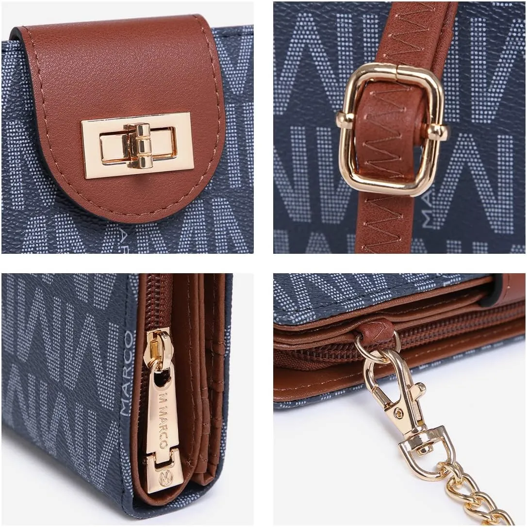 MKP COLLECTION Women Fashion Small Crossbody Shoulder Bag Cell Phone Zip Wallet Purse and Handbags Clutch Credit Card Holder with Chain Strap