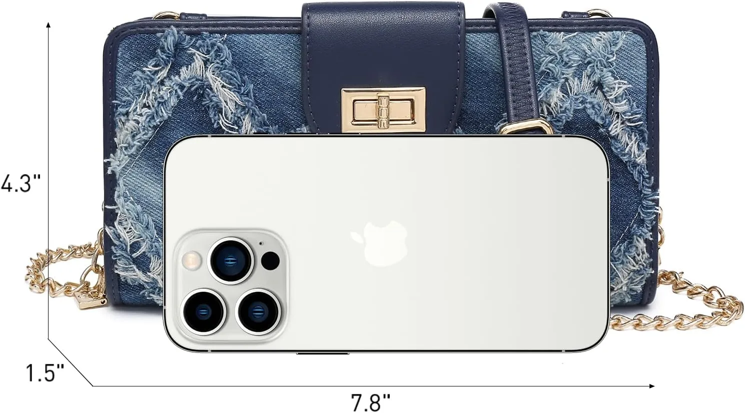 MKP COLLECTION Women Fashion Small Crossbody Shoulder Bag Cell Phone Zip Wallet Purse and Handbags Clutch Credit Card Holder with Chain Strap