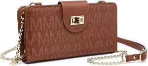 MKP COLLECTION Women Fashion Small Crossbody Shoulder Bag Cell Phone Zip Wallet Purse and Handbags Clutch Credit Card Holder with Chain Strap