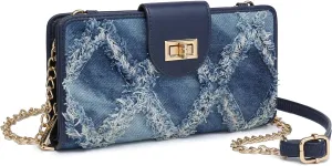 MKP COLLECTION Women Fashion Small Crossbody Shoulder Bag Cell Phone Zip Wallet Purse and Handbags Clutch Credit Card Holder with Chain Strap