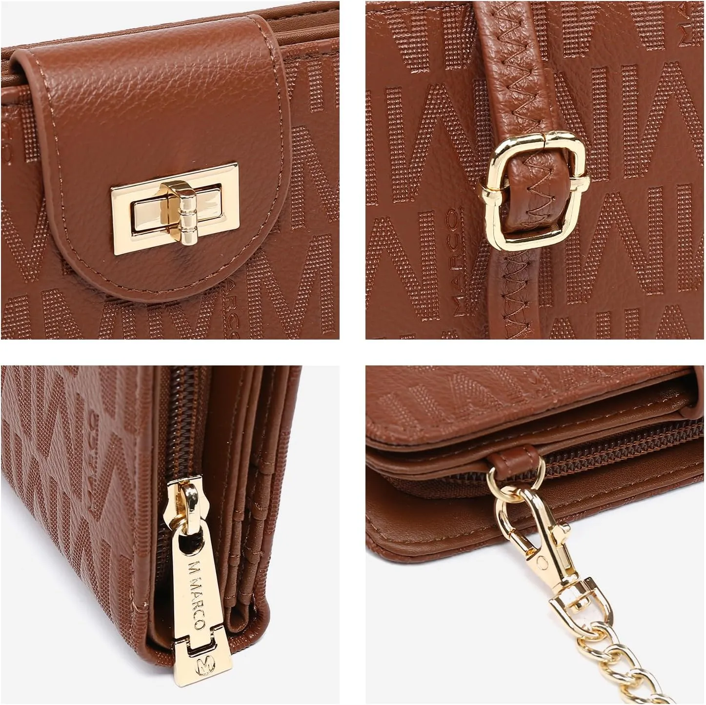 MKP COLLECTION Women Fashion Small Crossbody Shoulder Bag Cell Phone Zip Wallet Purse and Handbags Clutch Credit Card Holder with Chain Strap