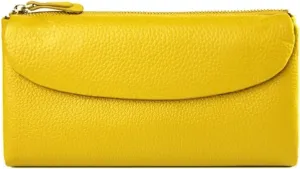 Money Clips Purses Women's Business Card Cases Wallets Blocking Wallets Leather Handbags (Size : Yellow)