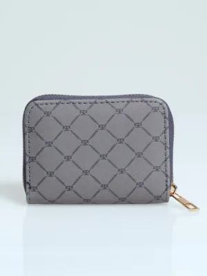 Monogram Small Zip Around Purse - Grey
