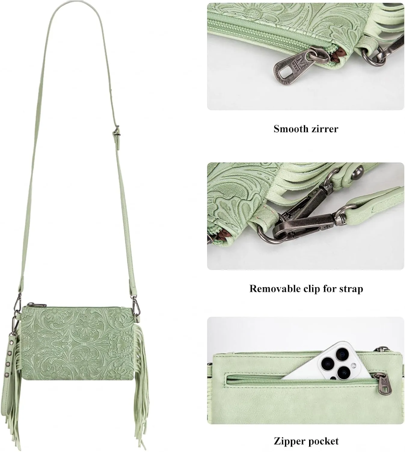 Montana West Western Purse for Women Crossbody Bag Wristlet Clutch Purse