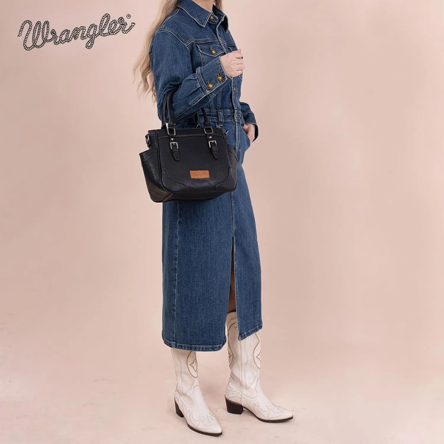 Montana West Wrangler Tote Bags for Women Medium Crossbody Purses Designer Top Handle Handbags
