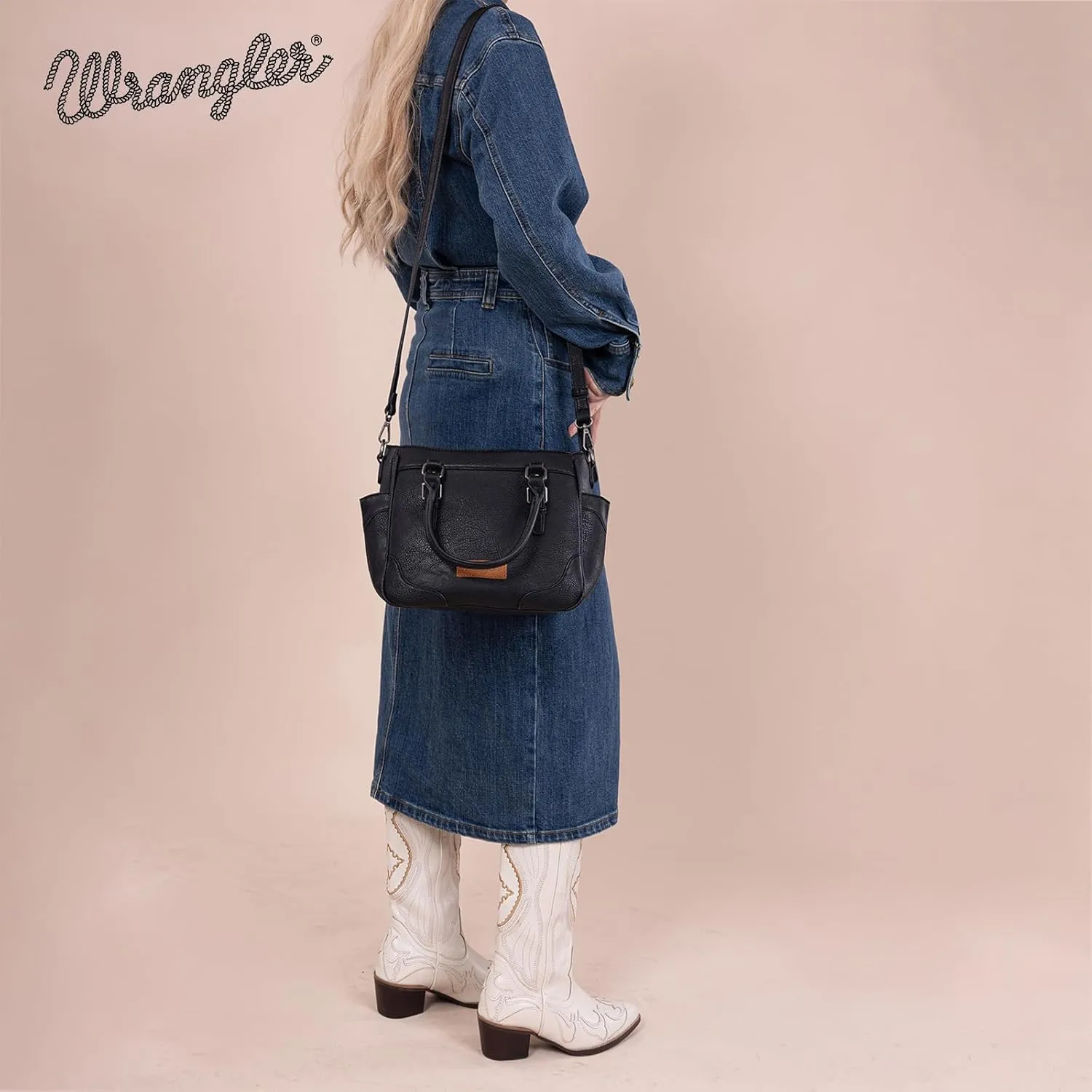 Montana West Wrangler Tote Bags for Women Medium Crossbody Purses Designer Top Handle Handbags