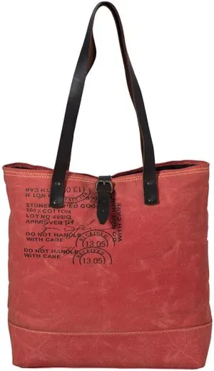 Myra Bag Tote Bag for Women - Western Upcycled Canvas & Leather Shoulder Bag - Graded Cotton