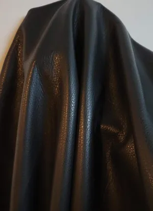 NAT Leathers Black 2.5 Oz Italian Smooth 2.0 oz Crafting Cowhide Genuine Leather Hide Skin 2 Square Feet (12" x 24")