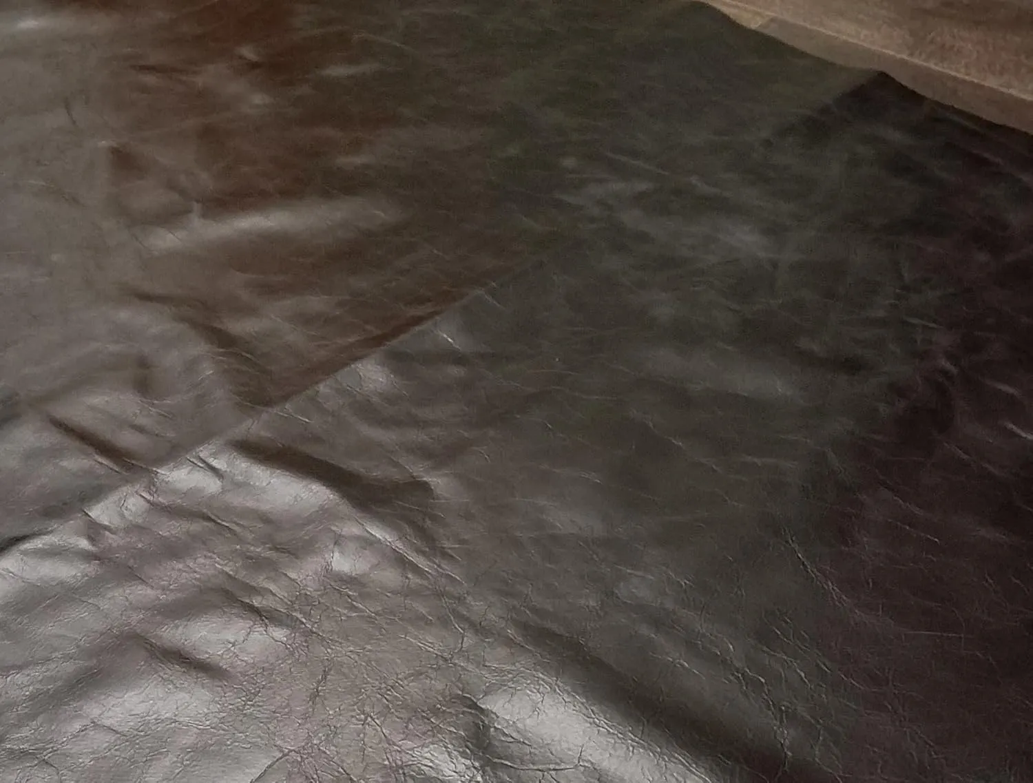 NAT Leathers Black Soft semi Glazed 2.5-3.0 mm 12 inch x 30 inch Cutting Nappa Soft Upholstery Handbag Cowhide Genuine Cow Leather Hide Skin (12"x30")