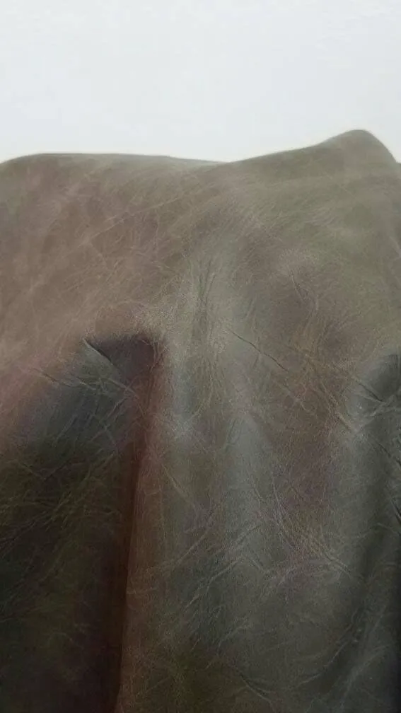NAT Leathers Brown Taupe Nubuck Crazy Horse 16-20 Square Feet 2.5-3.0 (About 30 inch x 55 inch) Nappa Soft Upholstery Handbag Cowhide Genuine Cow Leather Hide Skin (16-20 sq.ft.) (16-20 sq.ft.)