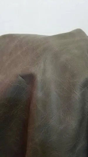 NAT Leathers Brown Taupe Nubuck Crazy Horse 16-20 Square Feet 2.5-3.0 (About 30 inch x 55 inch) Nappa Soft Upholstery Handbag Cowhide Genuine Cow Leather Hide Skin (16-20 sq.ft.) (16-20 sq.ft.)