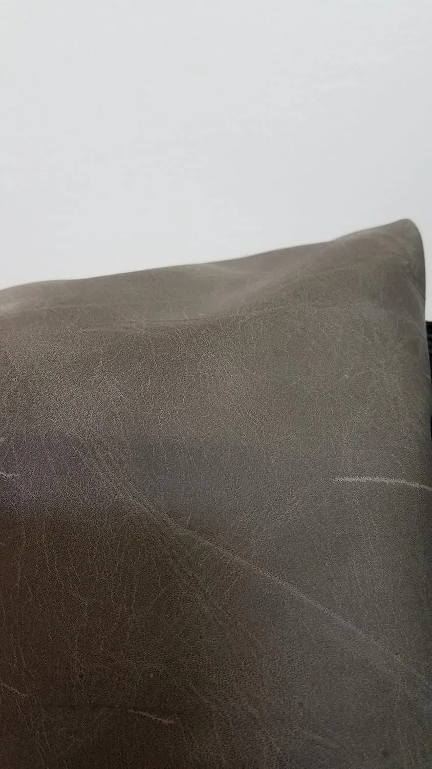 NAT Leathers Brown Taupe Nubuck Crazy Horse 16-20 Square Feet 2.5-3.0 (About 30 inch x 55 inch) Nappa Soft Upholstery Handbag Cowhide Genuine Cow Leather Hide Skin (16-20 sq.ft.) (16-20 sq.ft.)