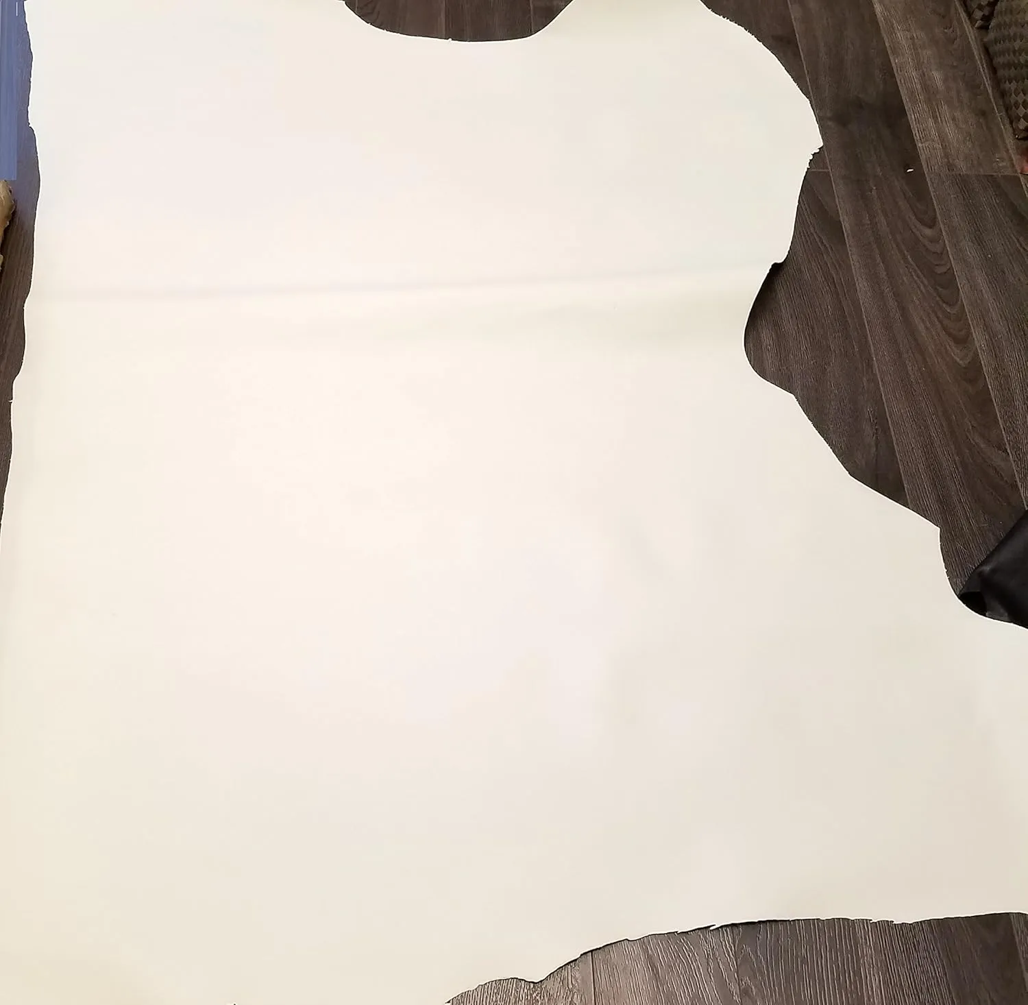 NAT Leathers White Offwhite Smooth Nappa 3.0-3.5 oz Footwear Shoe Handbag Craft Cowhide Genuine Cow Leather Hide Skin (20 x 30 inch Cutting)